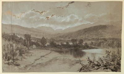 Landskap med tre bygninger av Francis Hopkinson Smith