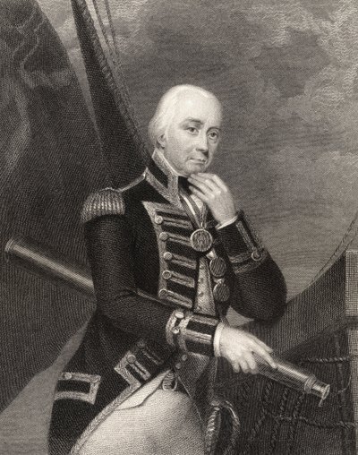 Admiral Lord Cuthbert Collingwood, gravert av W. Finden, fra 