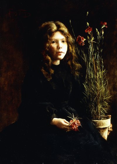Vårnelliker (olje på lerret) av Francis Hunt Throop