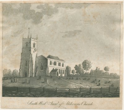 Alrewas kirke: akvatintgravering og [?1700-tallet] (trykk) av Francis Jukes