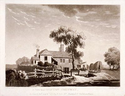 Utsikt nær Brixton Causeway, Lambeth, London, 1785 av Francis Jukes
