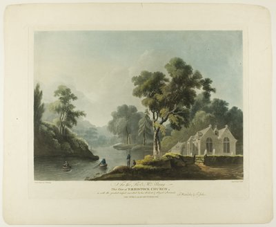 Utsikt over Erbistock kirke av Francis Jukes