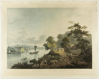 Utsikt over Hillbank ved Themsen nær London av Francis Jukes