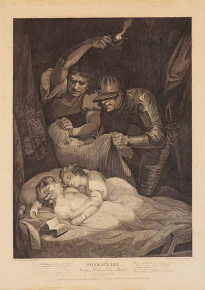 Attentatet på Edward V og hans yngre bror, hertugen av York. Fra William Shakespeares "Richard III", 4. akt, scene 3 av Francis Legat