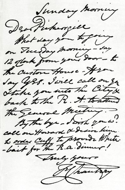 Et brev fra Francis Leggatt Chantrey, 1839 1904 av Francis Legatt Chantrey