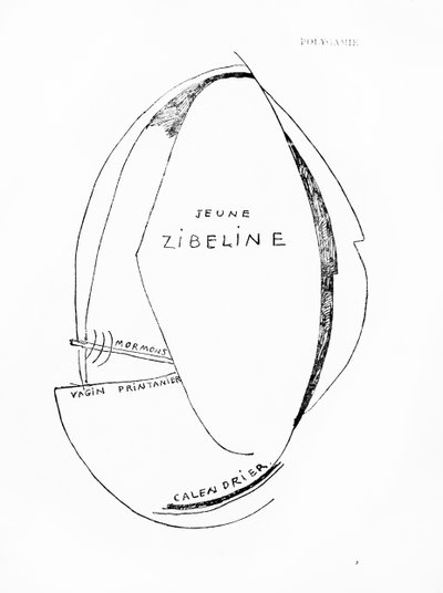 Dikt og tegninger av jenta født uten mor, nr. 15, utgitt av Imprimeries Reunies, Lausanne av Francis Picabia