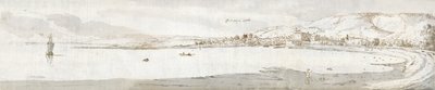 Swansea, ca. 1678 (akvarell og brunt blekk på papir) av Francis Place