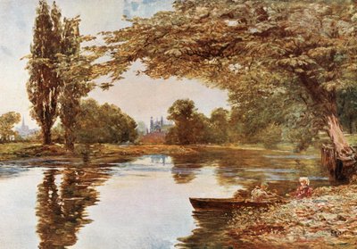 Eton College Chapel fra Themsen av Francis S. Walker