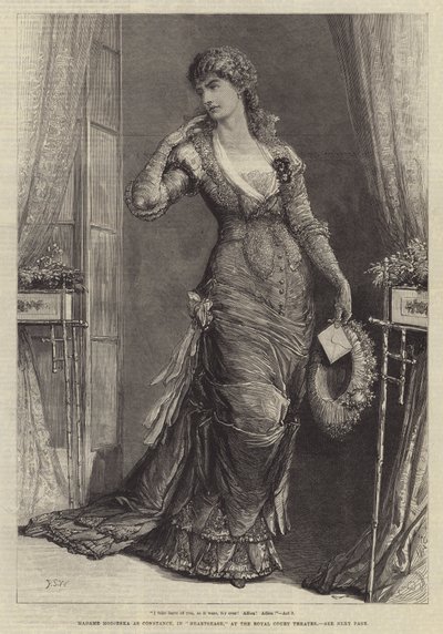 Madame Modjeska som Constance, i Heartsease, ved Royal Court Theatre av Francis S. Walker