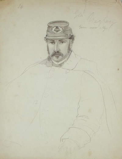 General Negley, Union Army, ca. 1860 (blyant på papir) av Francis Schell
