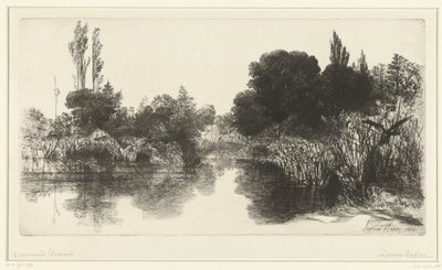 Dam Shere Mill Pond av Francis Seymour Haden (Sir) (signed by artist)