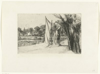 Thames Ditton Thames Ditton - med seil av Francis Seymour Haden (Sir)