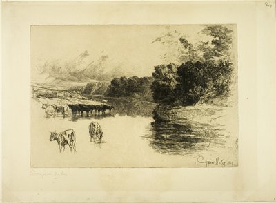 En Lancashire-elv av Francis Seymour Haden