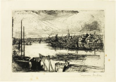 Battersea Reach av Francis Seymour Haden