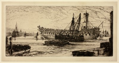 Breaking Up of the Agamemnon, nr. 1 av Francis Seymour Haden