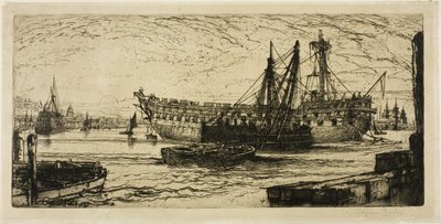 Breaking Up of the Agamemnon, nr. I av Francis Seymour Haden