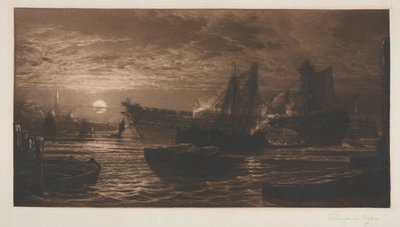 Breaking Up of the Agamemon, nr. 11, 1880 og senere. av Francis Seymour Haden