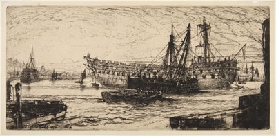 Opphuggingen av «Agamemnon» av Francis Seymour Haden
