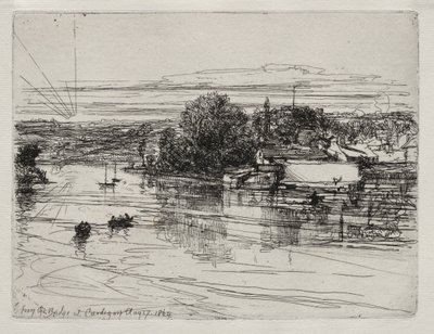 Cardigan Bridge, 1864. av Francis Seymour Haden