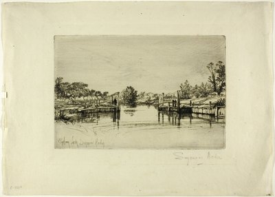Egham Lock av Francis Seymour Haden