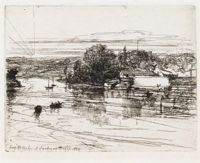 Fra broen ved Cardigan av Francis Seymour Haden