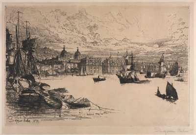 Greenwich. av Francis Seymour Haden