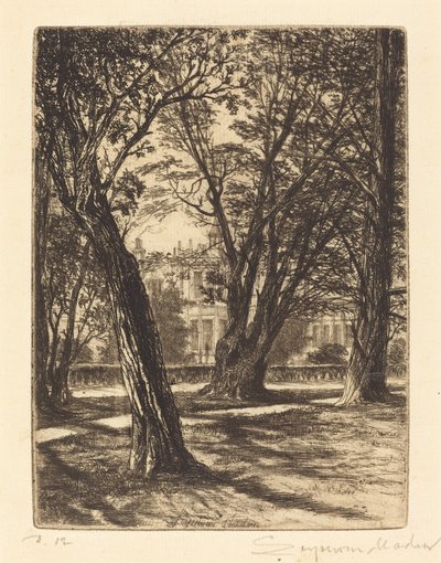 Kensington Gardens (den lille platen) av Francis Seymour Haden
