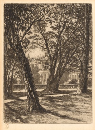 Kensington Gardens, liten tallerken nr. 1, 1859. av Francis Seymour Haden