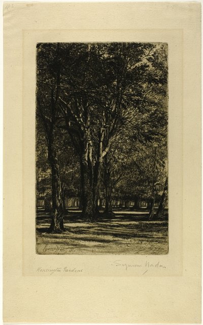 Kensington Gardens, nr. II (stor tallerken) av Francis Seymour Haden