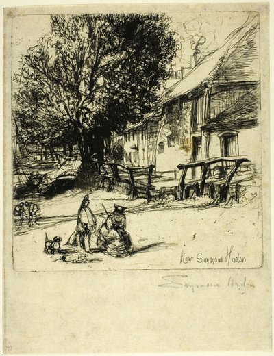 Kew Side, et fragment av Francis Seymour Haden