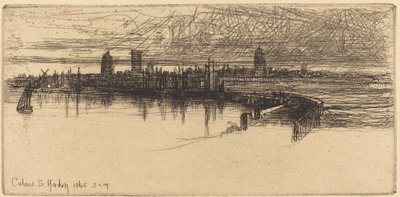 Lille Calais Pier av Francis Seymour Haden
