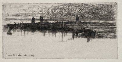 Little Calais Pier, 1865, 03.00 av Francis Seymour Haden