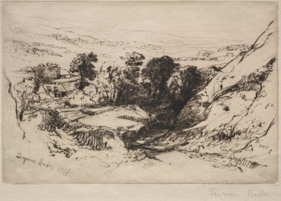 Nine Barrow Down av Francis Seymour Haden