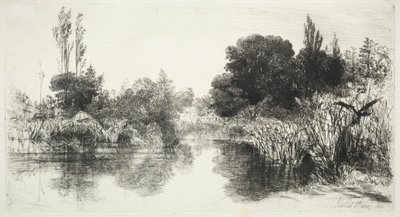 Del Mill Pond, 1860. av Francis Seymour Haden