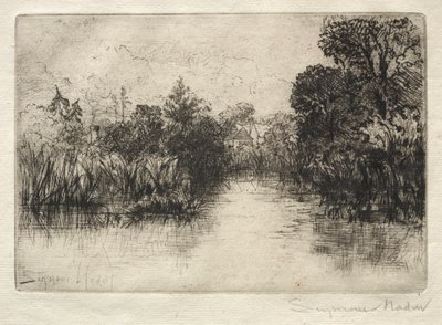 Shere Mill Pond (en liten studie) av Francis Seymour Haden