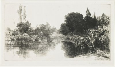 Shere Mill Pond (The Larger Plate), 1860 av Francis Seymour Haden