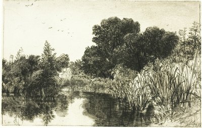 Shere Mill Pond, nr. II (stor plate) av Francis Seymour Haden