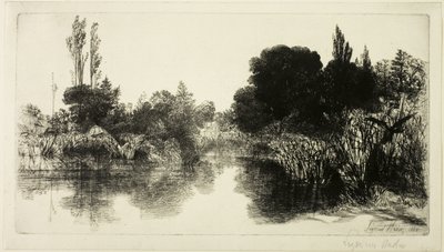 Shere Mill Pond, nr. II (stor plate) av Francis Seymour Haden