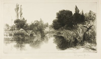 Shere Mill Pond, nr. II (stor plate) av Francis Seymour Haden