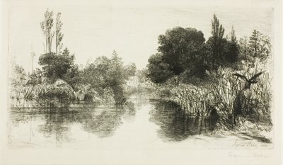 Shere Mill Pond, nr. II (stor plate) av Francis Seymour Haden
