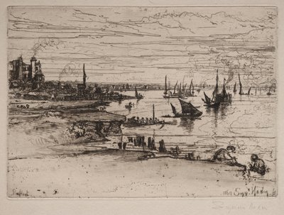 The Inn, Purfleet, 1869. av Francis Seymour Haden