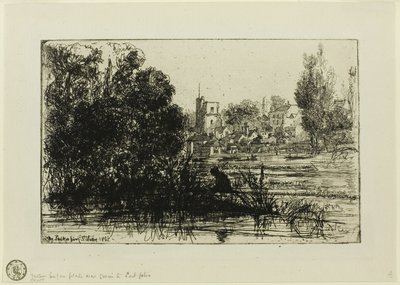 Twickenham kirke av Francis Seymour Haden