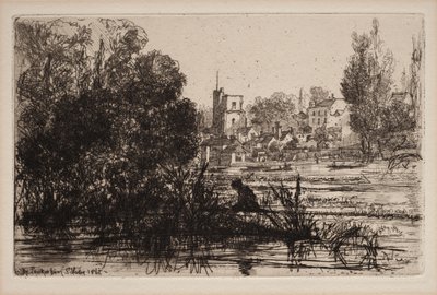 Twickenham kirke av Francis Seymour Haden