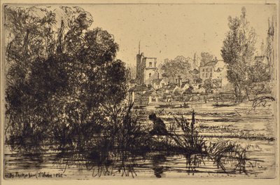 Twickenham kirke av Francis Seymour Haden