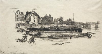 Whistlers House i Old Chelsea, 1863. av Francis Seymour Haden