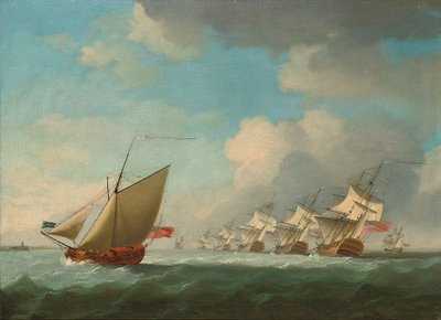 En skvadron av de røde slo seg oppover kanalen med en admiralitetsyacht ved kysten av Francis Swaine
