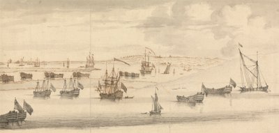 Hulker i Medway av Francis Swaine
