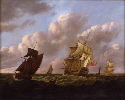 Sjølandskap (olje på lerret) av Francis Swaine