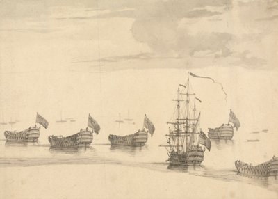 Skip på et stille hav av Francis Swaine