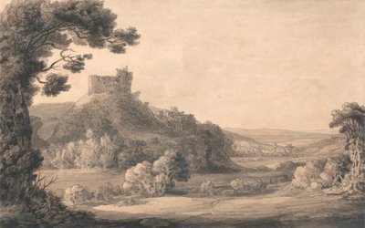 Oakhampton slott av Francis Towne
